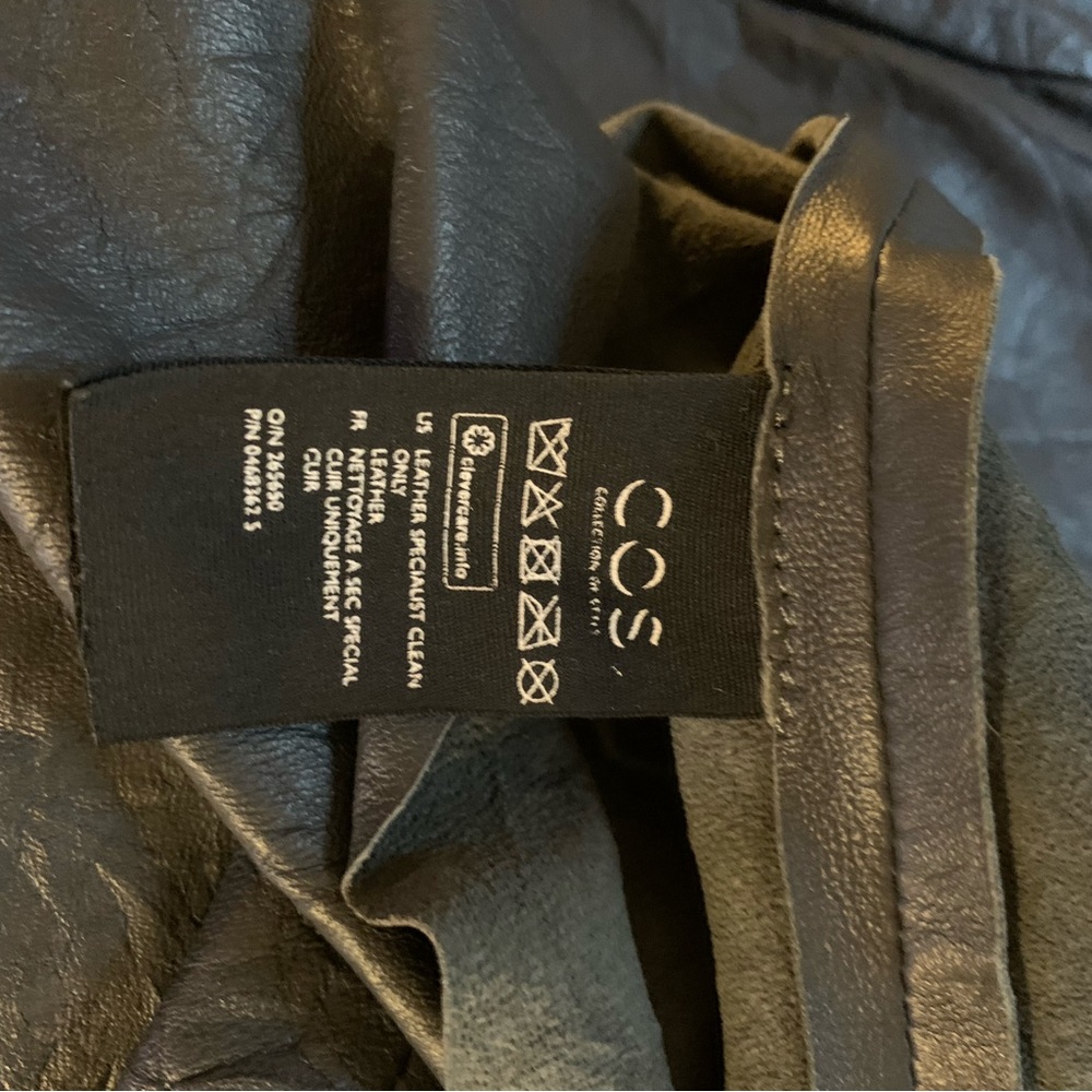 COS Blue/Grey Leather Top and Skirt - Picture 7 of 14